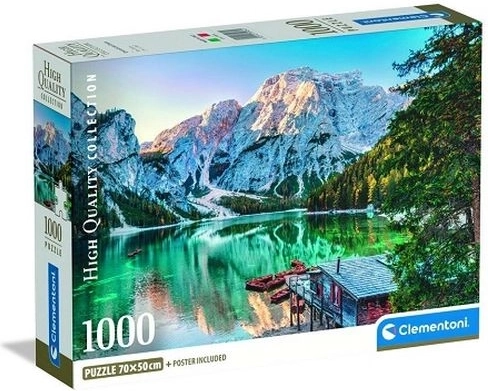 Пъзел Clementoni Compact Emerald Lake Braies 1000 части