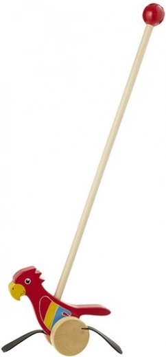 Wooden push toy parrot by nature planet