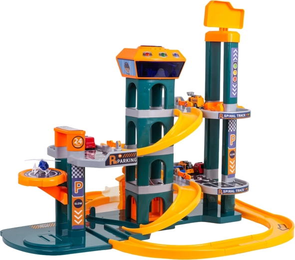 Двуетажно паркиране и спираловидна писта