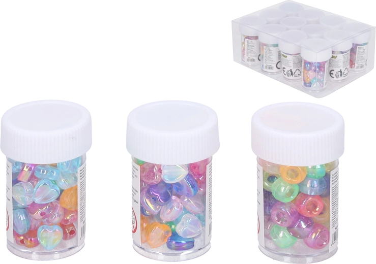 Colorful Plastic Beads in a Tube