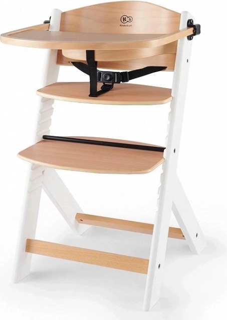 Kinderkraft ENOCK дървено столче за хранене white
