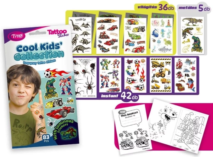Комплект временни татуировки Cool Kids’ Collection - 1 брой