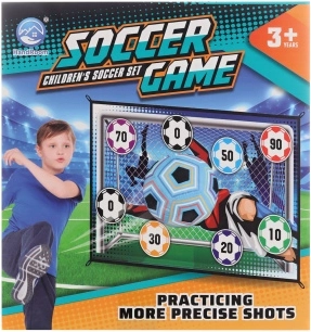 Fabric picture soccer goal 150 × 100 cm with soft ball