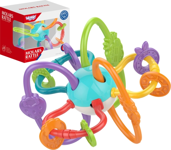 Детска сензорна играчка 2в1 Woopie – дрънкалка и гризалка