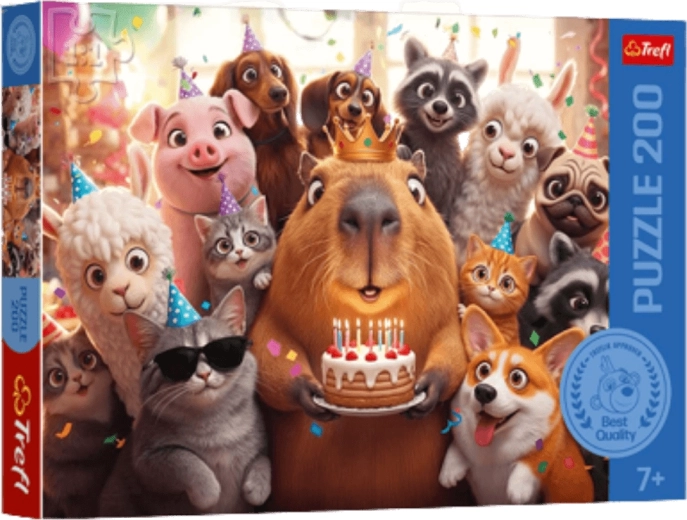 Trefl Capybara and Birthday Cake Puzzle (200 pieces)