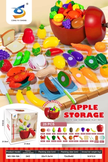 Fruit and Vegetable Cutting Set in an Apple