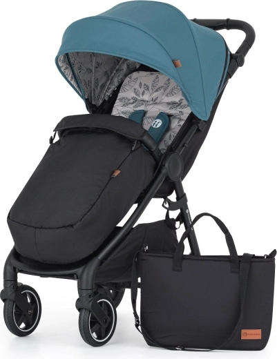 PETITE&MARS Royal3 sports stroller with black frame – Black Ocean Blue