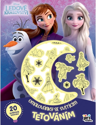 Coloring Book with Glow-in-the-Dark Tattoos Frozen