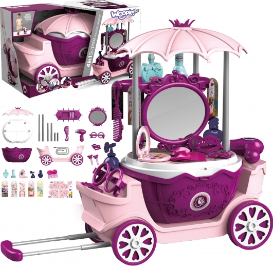 Woopie portable kids' vanity 4-in-1 on wheels, 31 accessories