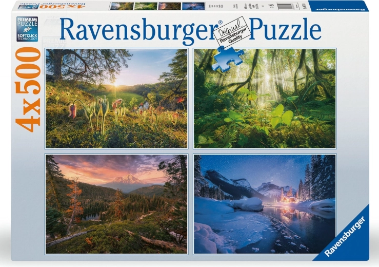 Four Seasons Puzzle 4×500 Pieces Ravensburger