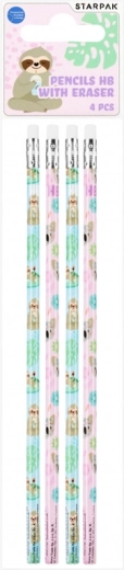 Koala pencils with eraser - pack of 4 pcs