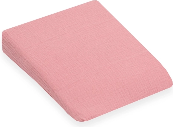 Muslin Cover for Baby Wedge Pillow – New Baby Standard 30 × 37 cm, Pink