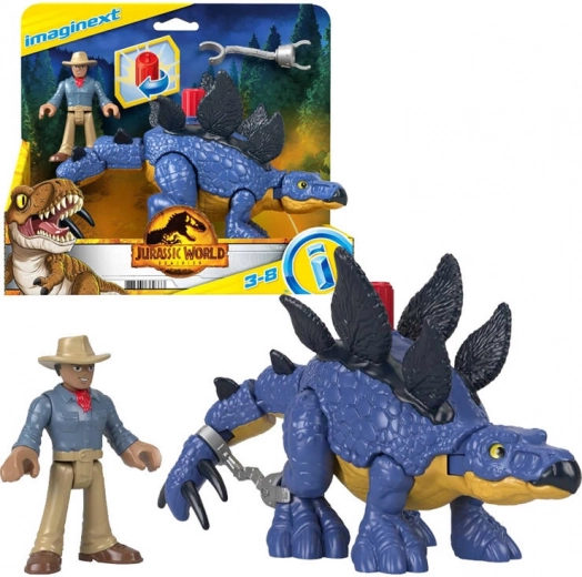Imaginext Jurassic World Stegosaurus and Dr. Grant – action figure set