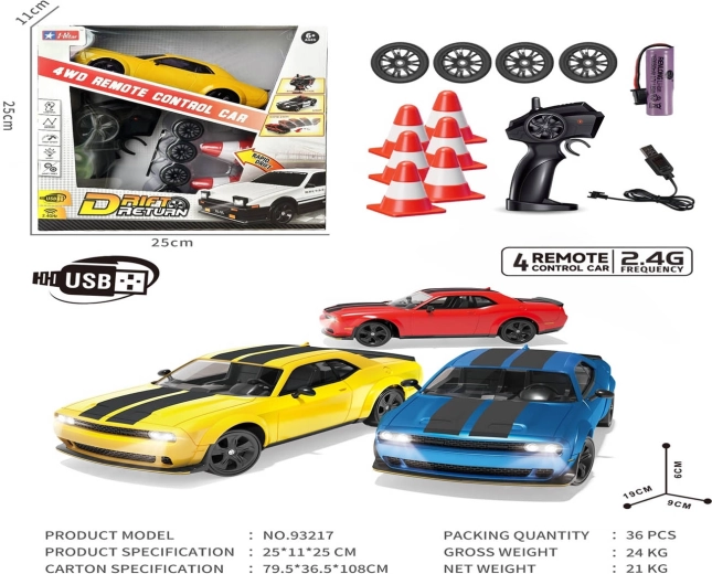 Red SPEED RC Drift Car with Accessories