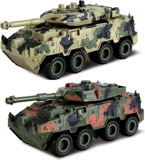 Friction-Powered Tank with Lights and Sounds