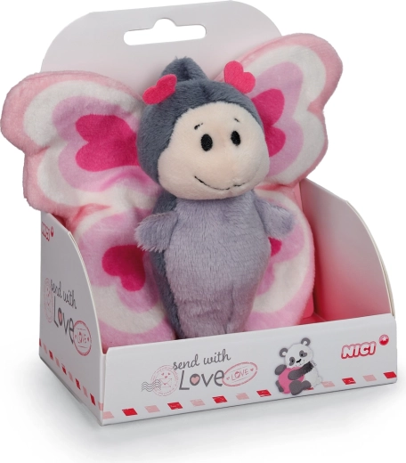 Плюшено пеперудче NICI Love в подаръчна кутия 10 см