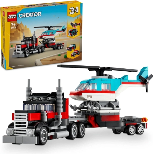 LEGO Creator камион с платформа и хеликоптер