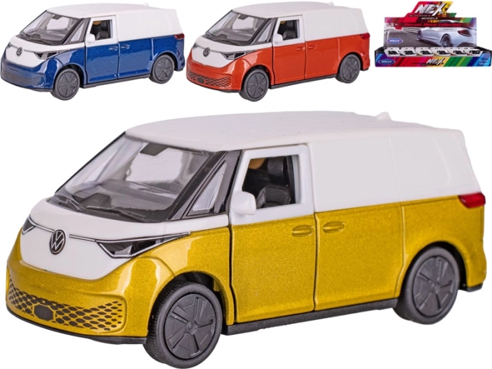 Метален модел на ван Welly Volkswagen ID. Buzz Cargo с инерционен механизъм 11,5 см