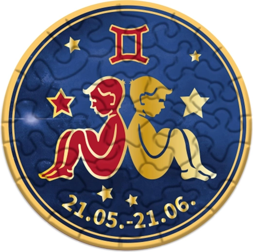 Кръгъл пъзел зодиак Близнаци – 33 части