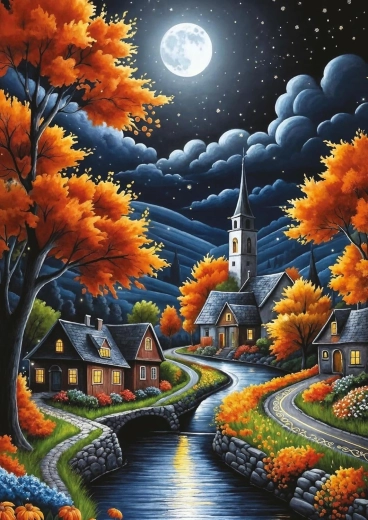 Puzzle ART PUZZLE Enchanted Autumn Night 1000 pieces
