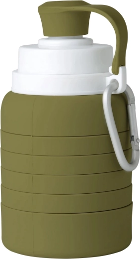 Mininor сгъваема силиконова бутилка moss green