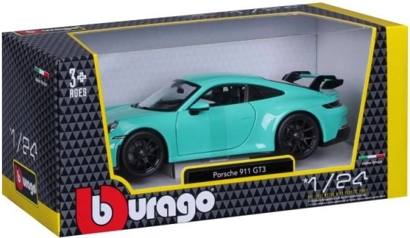 Метален модел Porsche 911 GT3 1:24 ментово зелено от Bburago