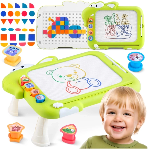 Ricokids магнитна табла за рисуване със столче и мозайка rk-823 - 1 брой