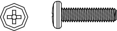 Jamara M3x10 round-head screw Skull Nightstorm (8 pcs)