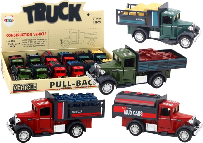 Metal van toy with opening doors, lights and sounds