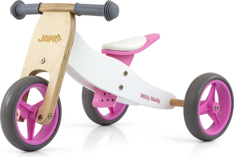 Milly Mally балансиращо колело и триколка 2в1 Jake classic pink - 1 брой
