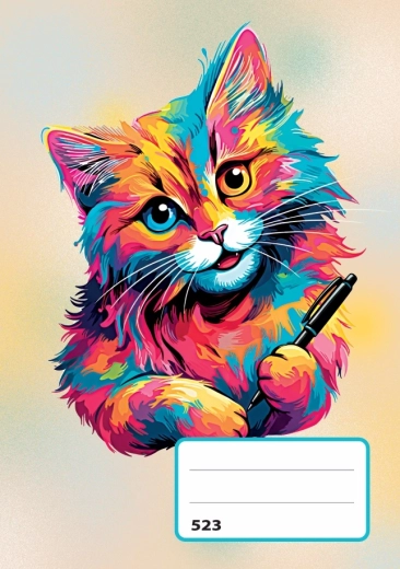 A5 Ruled Notebook, 20 Sheets, Cat