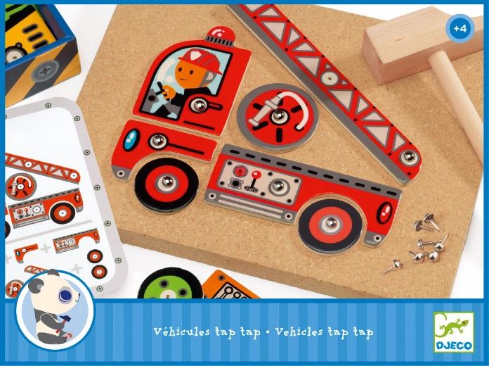 Djeco Wooden Hammering Cars
