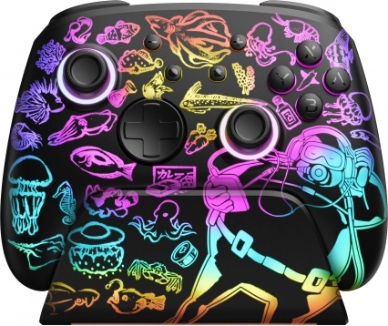 FUNLAB Luminex Pro Wireless Controller for Nintendo Switch with Dave the Diver Charging Dock