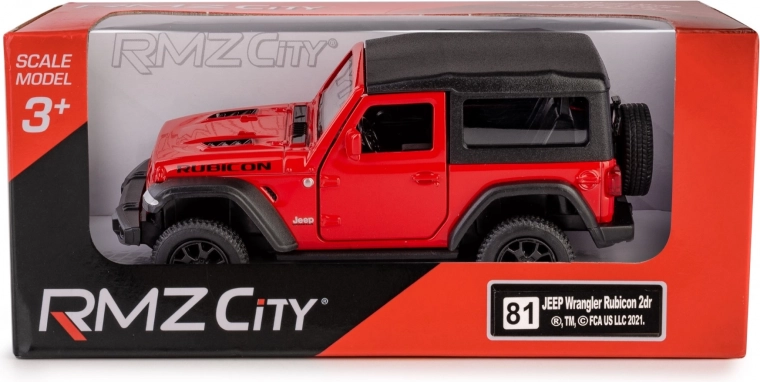 Car model JEEP Wrangler Rubicon 2021 soft top 1:35 – red