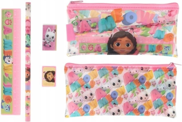 Gabby's Dollhouse stationery set – 5-piece - 1 pc