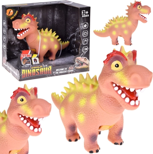 Interactive rubber dinosaur with sound