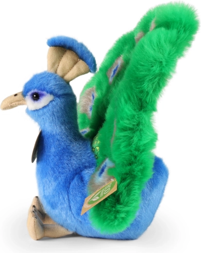 Soft plush and distinctive peacock tail