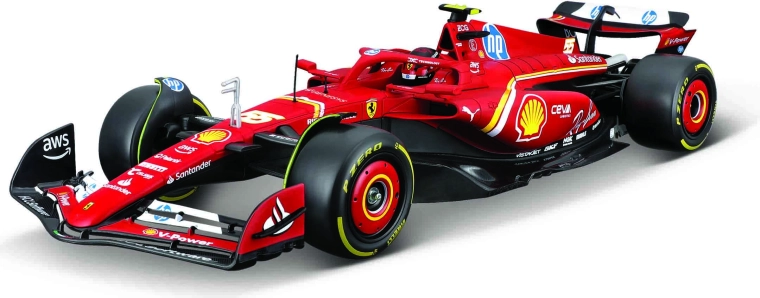 Model kit bburago 1:24 FERRARI F1 SF24 2024 no. 55 Carlos Sainz with stand