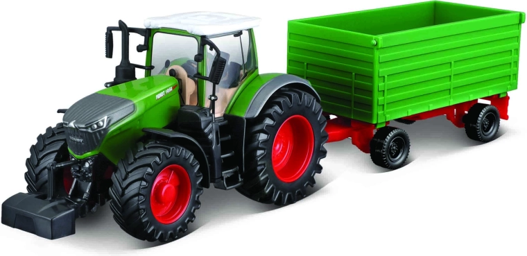 Трактор с ремарке Fendt 1050 Bburago Farm 10 см