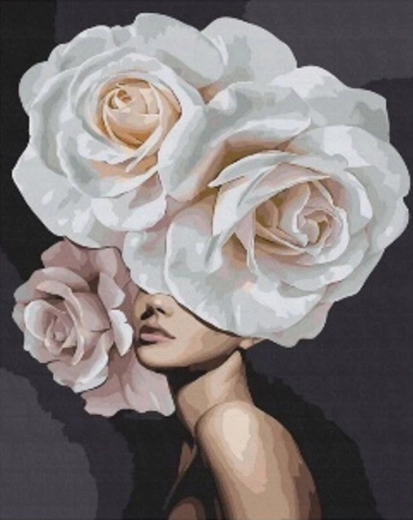 Diamond Painting Veiled in Roses 30 × 40 cm