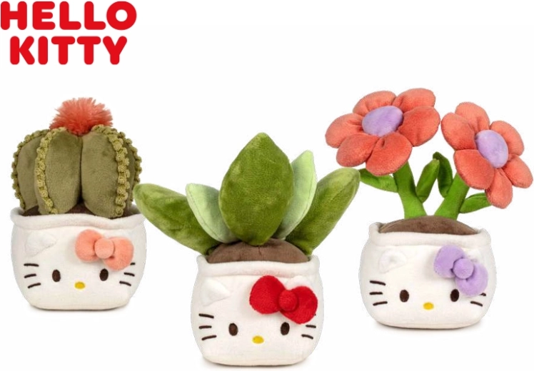 Плюшена играчка HELLO KITTY Botanical Love 21 см
