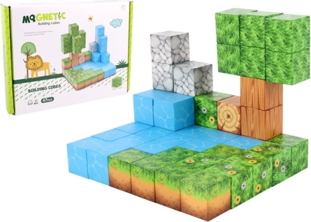 Kids Magnetic Building Blocks Own World, 47 Pieces