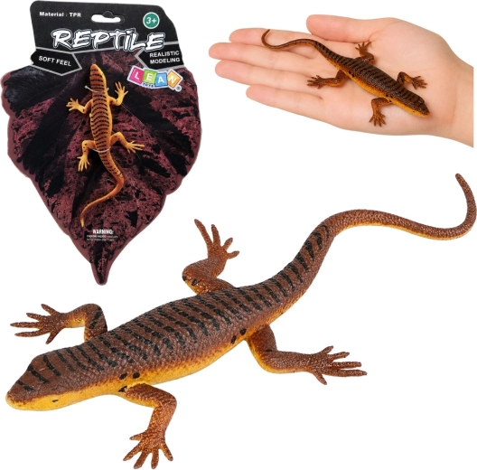Realistic rubber viviparous lizard figurine 12.5 cm