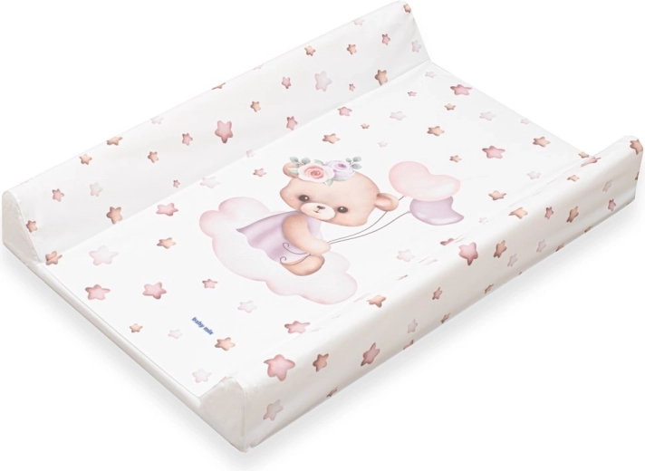 Подложка за повиване BABY MIX Меченце 47 × 70 см розова