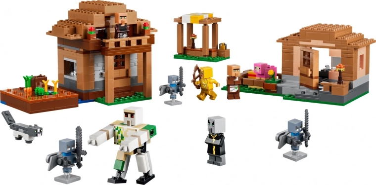 Minecraft село с 3 детайлни постройки