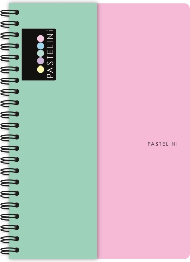 A4 Spiral Notebook PASTELINI pink-green