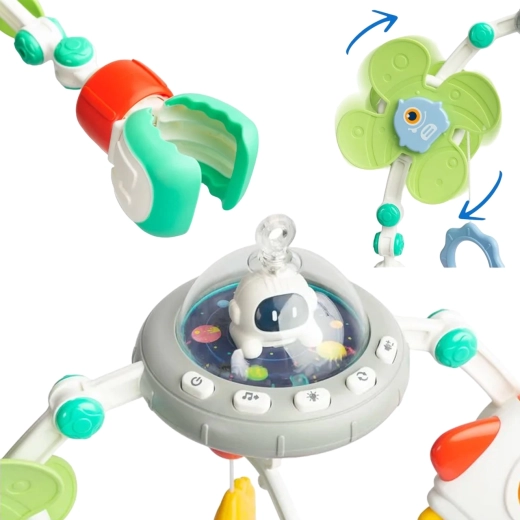 Интерактивна висяща арка WOOPIE BABY с приспивни мелодии и светлини