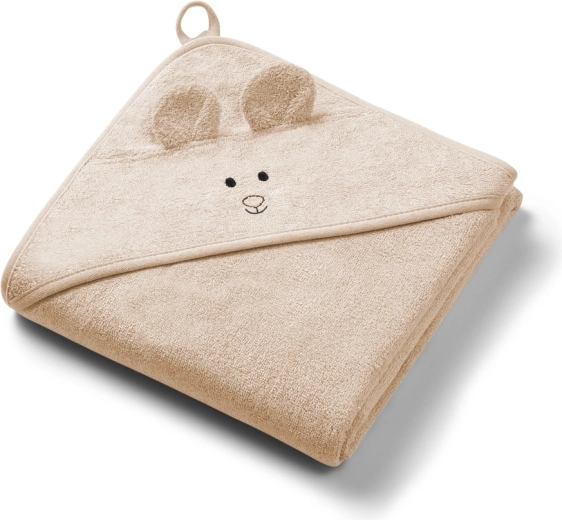 Babyono бамбукова хавлия с качулка super soft тъмно бежова 100 × 100 см