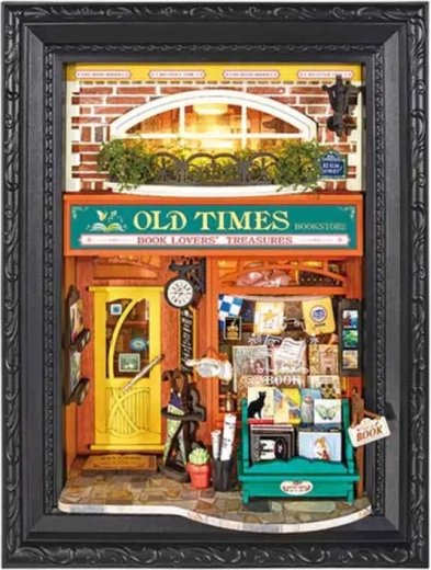 Robotime 3D дървен 3D пъзел в рамка – книжарница Old Times