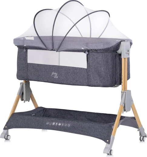 Chipolino SleepNFold 2в1 приставно бебешко легло Charcoal